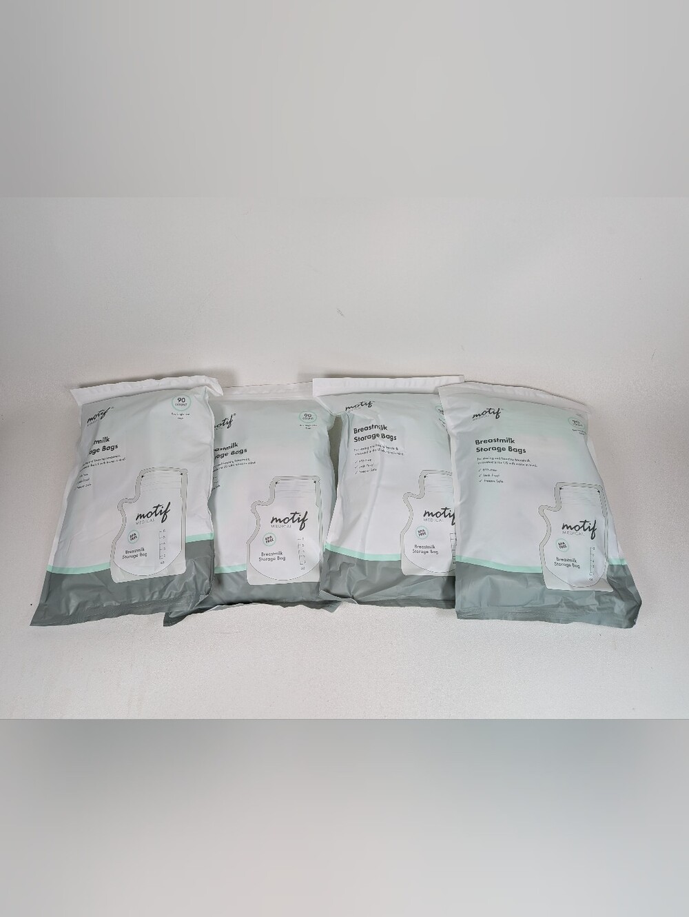 Lot of 6 - 100 ct Motif Medical Breast Milk Storage Bags 6oz Single Use BPA-Free